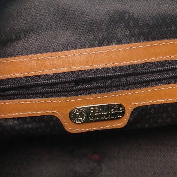 Fendi Black and Tan Monogram Travel Bag - Picture 9 of 11